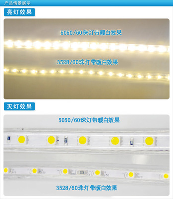 【居源LED燈帶 3528/5050貼片燈帶 臥室吊頂220V防水客廳高亮燈帶】價格,廠家,圖片,LED燈帶/燈條/燈片,深圳市居源照明-